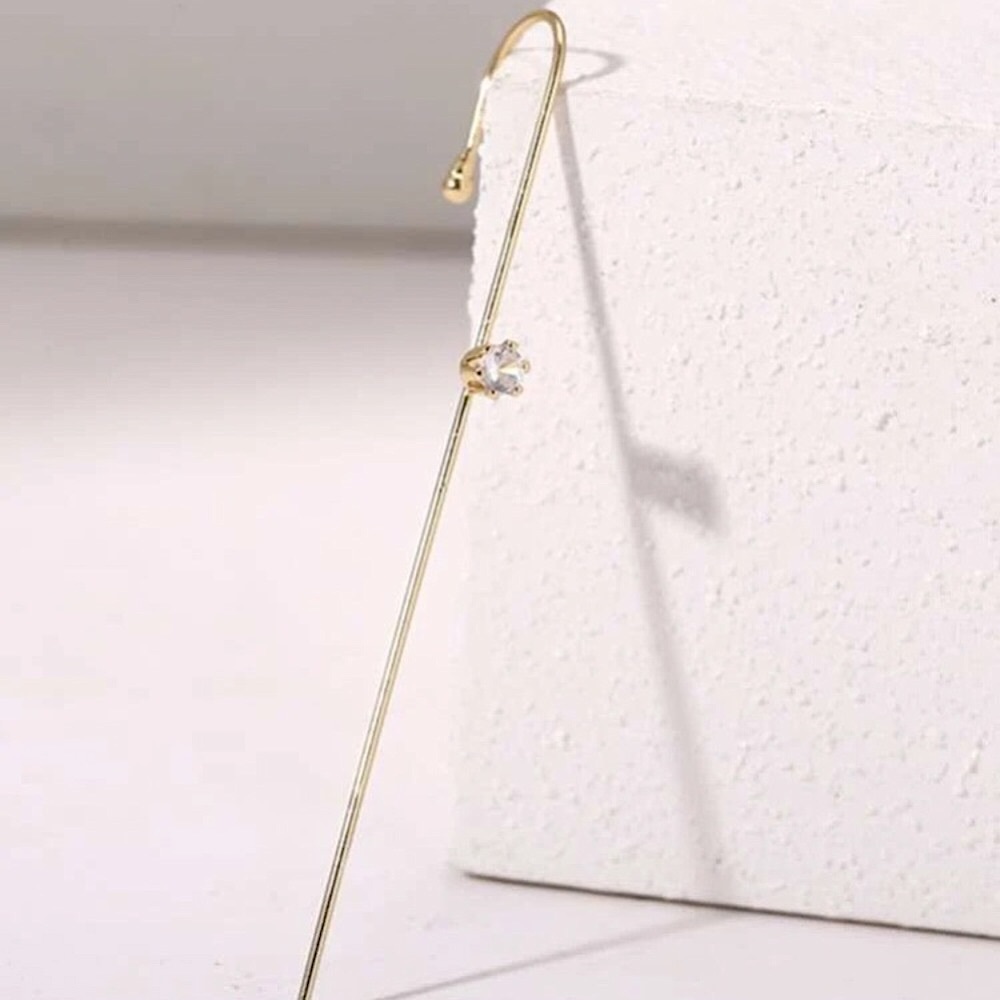⚜️𝟯𝟬%𝗢𝗙𝗙 𝗯𝘂𝗻𝗱𝗹𝗲𝘀 𝟯+⚜️ NEW Simple Rhinestone Ear Hook - Picture 7 of 9